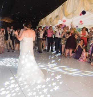 White LED Dancefloor available to hire from Fairytale Marquees